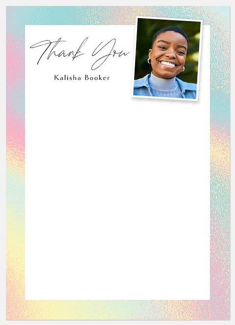 Iridescent Frame Thank You Cards 