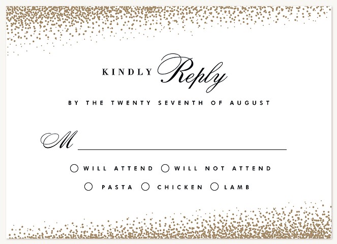 Glamorous Wedding RSVP Cards