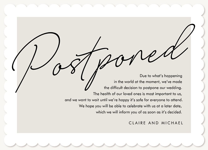 Gracefully Penned Change the Date Cards
