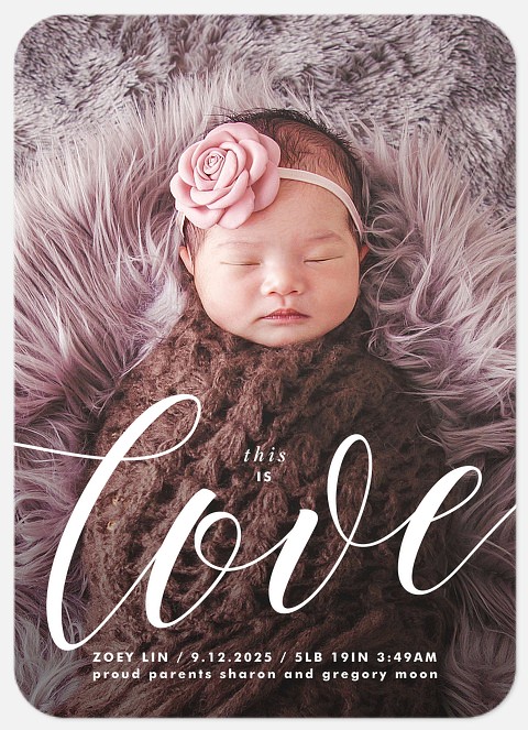 Sweetest Love Baby Birth Announcements