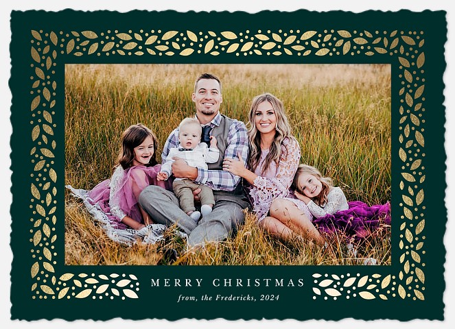 Glistening Garland Holiday Photo Cards