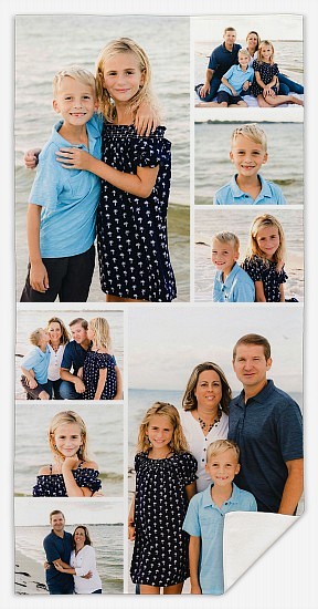 Eight-Photo Collage Custom Beach Towels