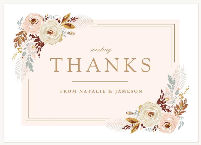 Dried Blooms Thank You Cards 