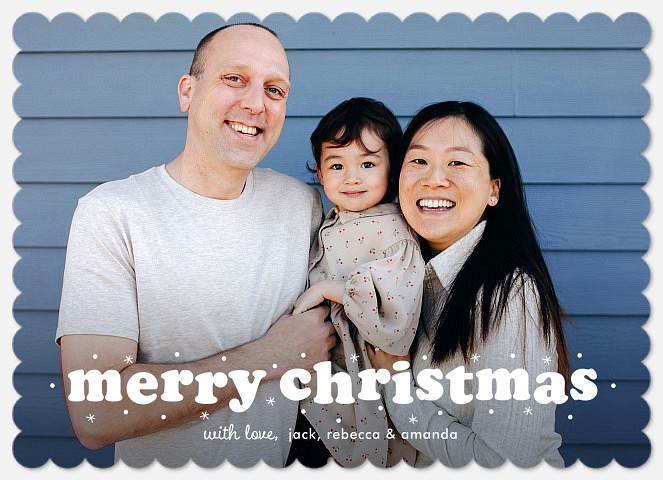 Retro Sparkles Holiday Photo Cards
