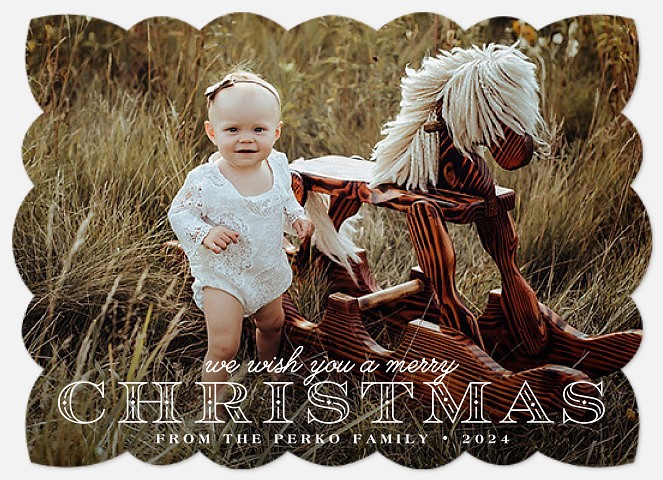Vintage Wishes Holiday Photo Cards