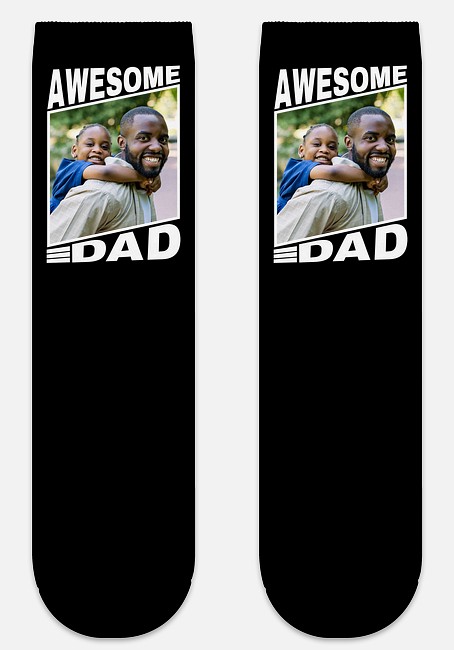 Awesome Dad Custom Socks