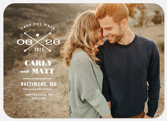 Heart & Arrows Save the Date Photo Cards