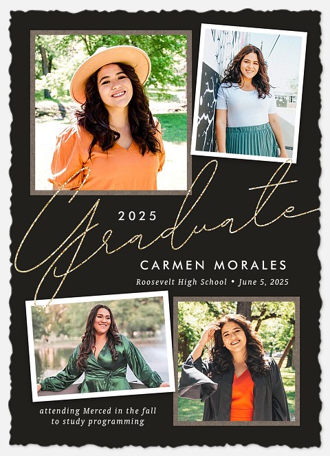 Thin Script Graduation Cards