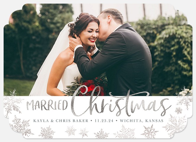 First Christmas Snow Newlywed Christmas Cards