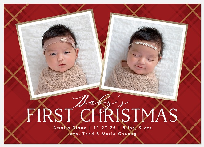 Christmas Blanket Christmas Birth Announcements