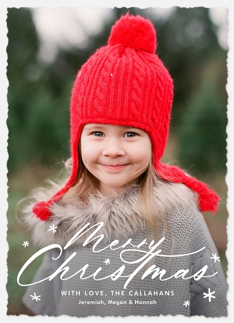 Scripted Flurry Holiday Photo Cards