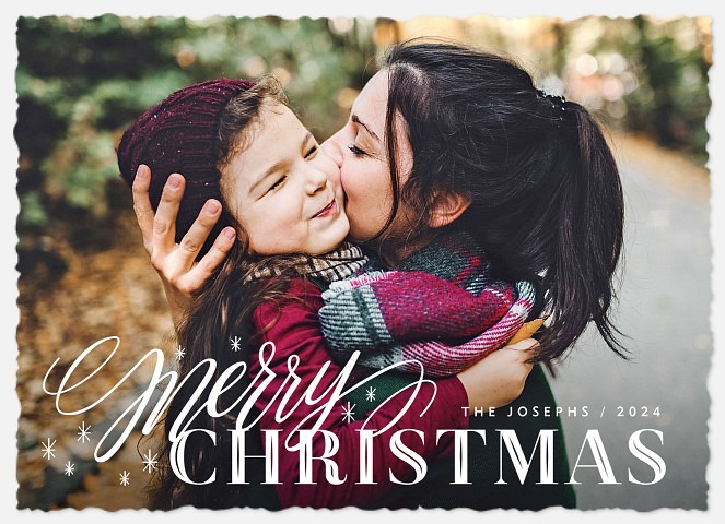 Starry Flourish Holiday Photo Cards