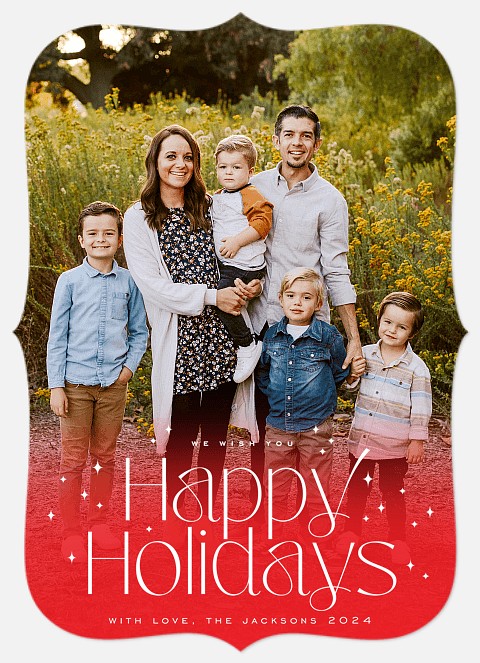 Festive Fade Holiday Photo Cards