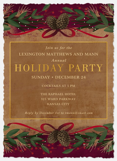 Holiday Tradition Holiday Party Invitations