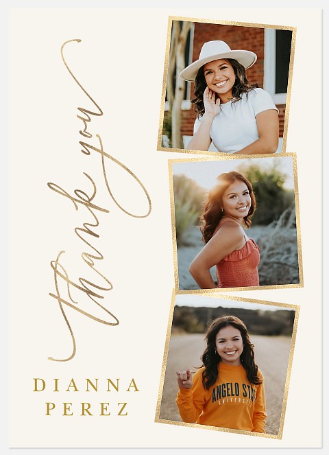 Modern Photo Strip Wedding Thank You Cards