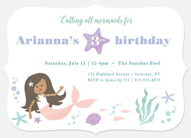Mermaid Magic Kids' Birthday Invitations