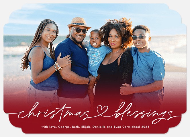 Handwritten Heart Religious Christmas Cards