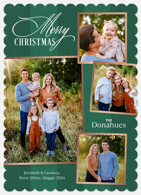 Sweet Stripes Photo Christmas Cards