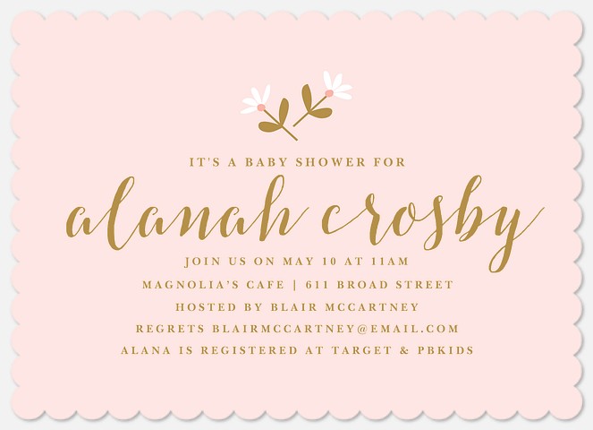 Sweet Blossoms Baby Shower Invitations