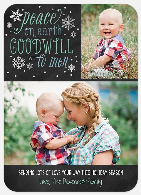 Snowfall Wish Photo Christmas Cards