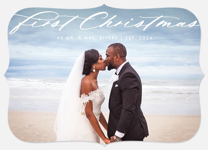 Elegant Beginnings Newlywed Christmas Cards