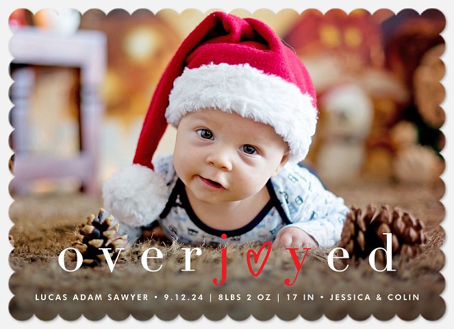 Overjoyed Baby Christmas Cards