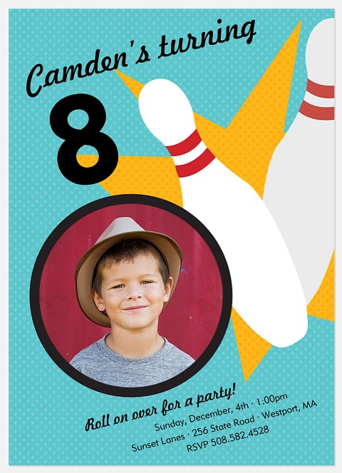 On a Roll Boy Birthday Invitations