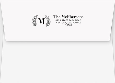 Refined Monogram Return Address Envelopes