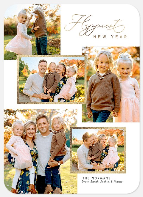 Laid Out New Years Photo Cards