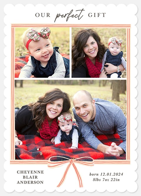 Our Perfect Gift Baby Christmas Cards