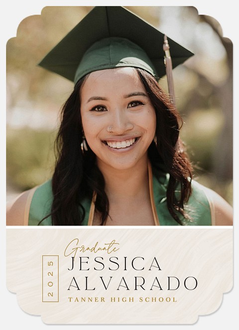 Brushed Elegance Graduation Cards