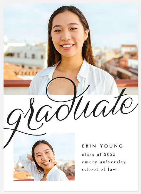 Simple Script Graduation Cards