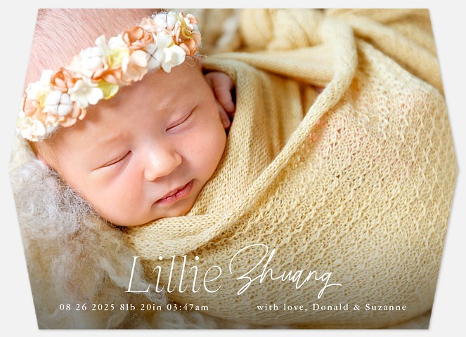 Mixed Type Baby Birth Announcements