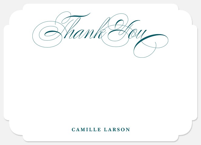 Flourish Type Thank You Cards 