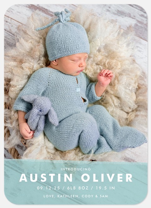 Truest Joy Baby Boy Birth Announcements