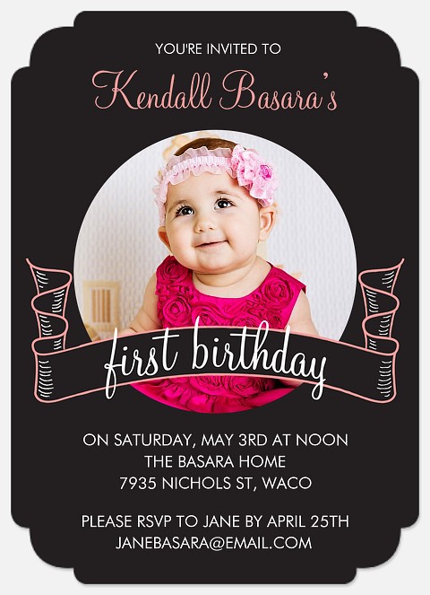 Vintage Banner Kids' Birthday Invitations