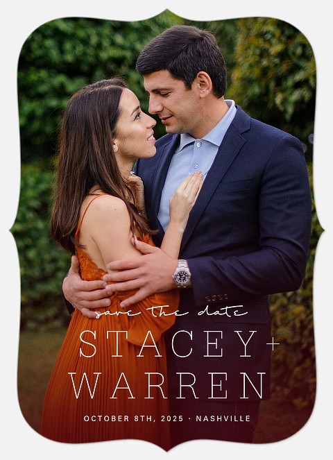 Rosey Overlay Save the Date Photo Cards