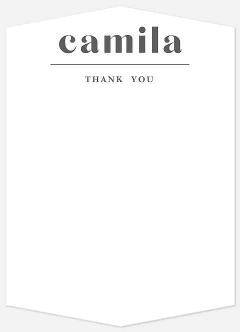 Modern Name Thank You Cards 