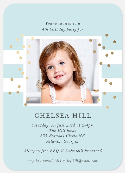 Spectacular Dots Girl Birthday Invitations