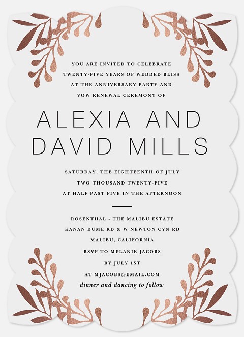 Seabloom Anniversary Invitations