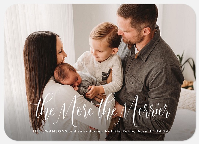 Merrier Christmas Birth Announcements