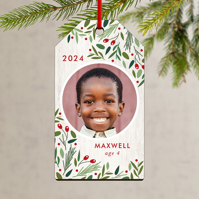 Delicate Greenery Custom Ornaments