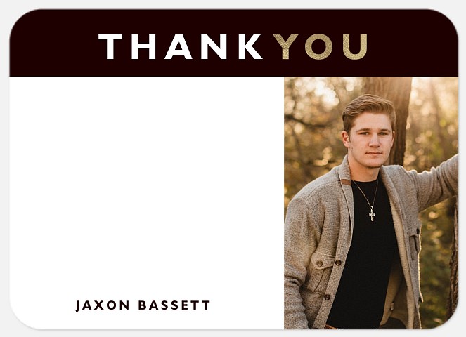 Golden Highlight Thank You Cards 