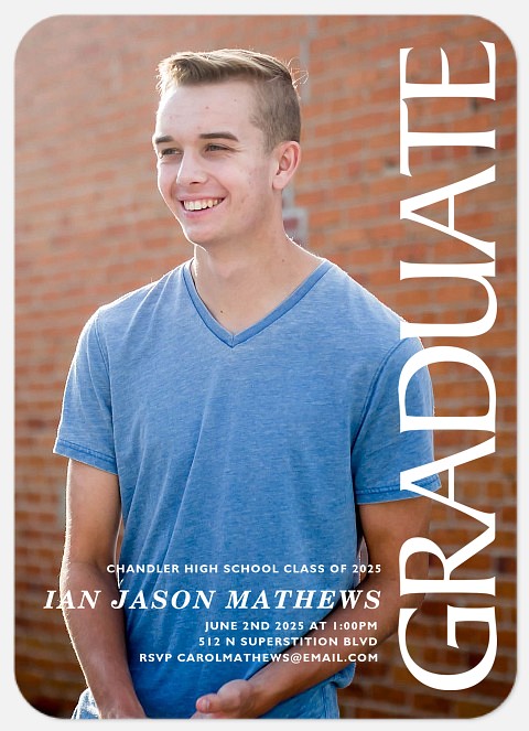 Vertical Achievement Graduation Cards