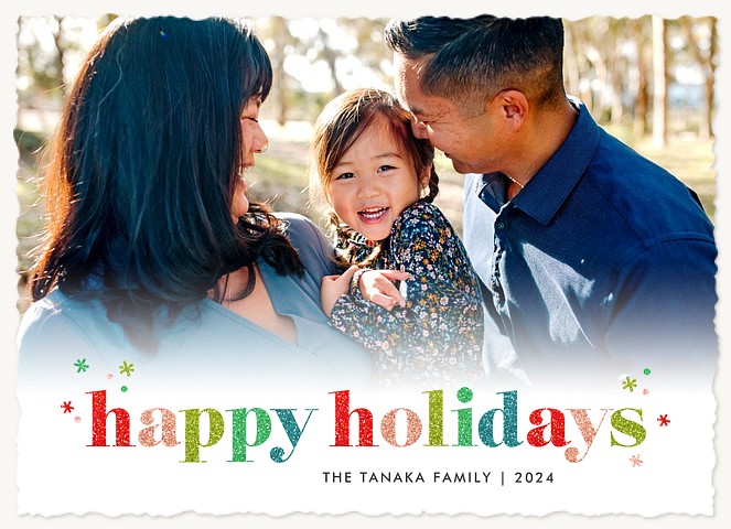 Rainbow Shine Personalized Holiday Cards