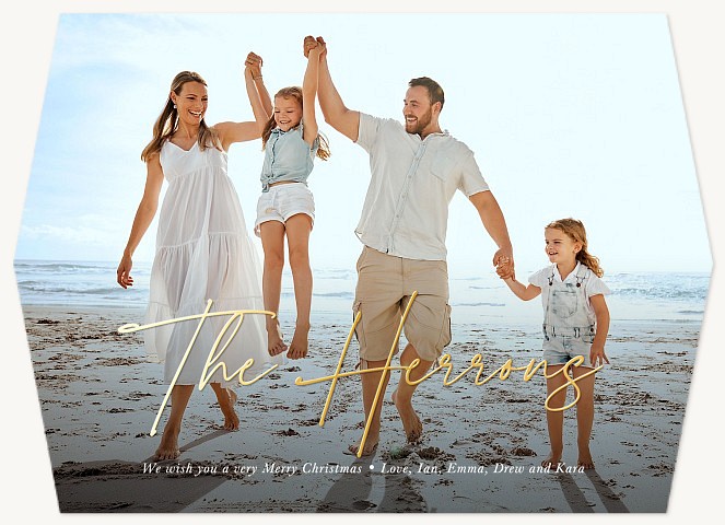Pen Lettered Personalized Holiday Cards
