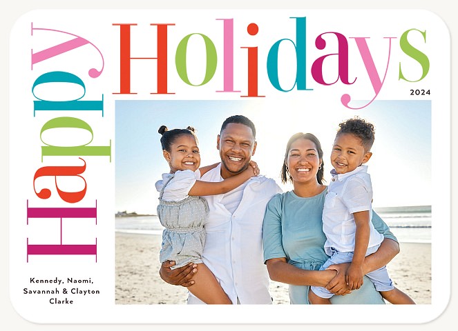 Bright Mix Personalized Holiday Cards