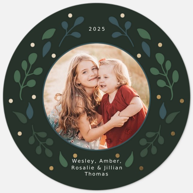 Leaves and Berries Holiday Photo Cards
