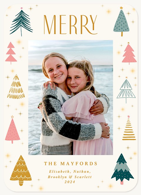 Festive Forest Personalized Holiday Cards