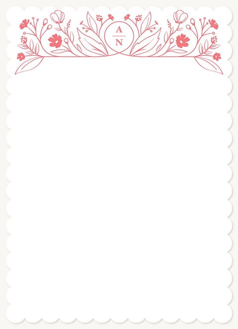 Floral Monogram Stationery
